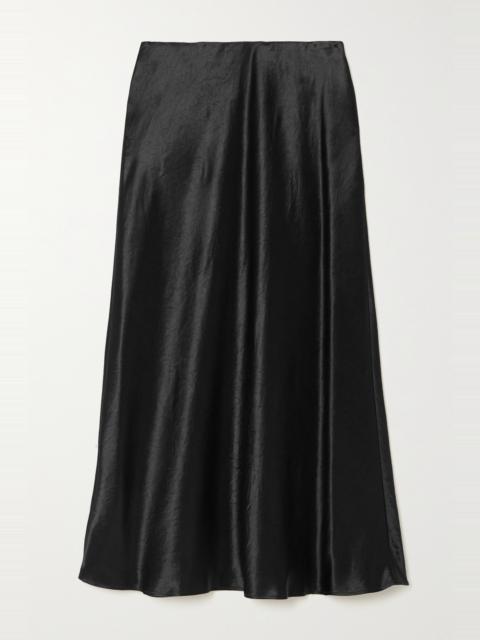 Max Mara + Leisure Alessio washed-satin midi skirt | REVERSIBLE