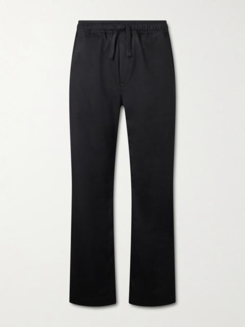 SAMAN AMEL Straight-Leg Cashmere Drawstring Trousers