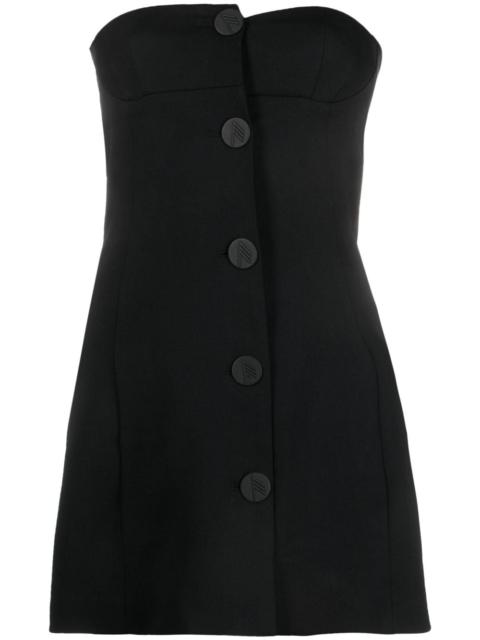 THE ATTICO asymmetric buttoned minidress