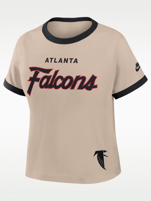 Nike Atlanta Falcons Rewind Ringer Mod Women's Nike NFL Cropped T-Shirt