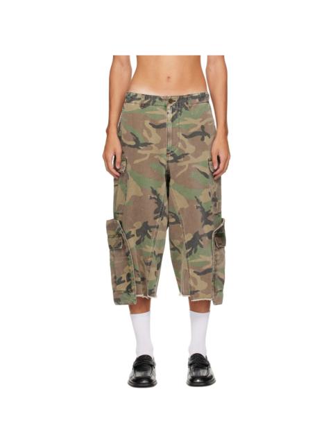 VETEMENTS Khaki 3/4 Merged Cargo Pants