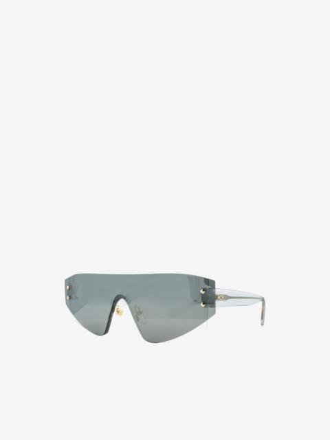 MCM Shield-frame stud-embellished sunglasses
