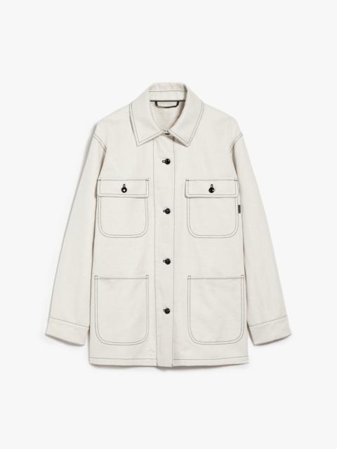 Max Mara DARDANO Cotton and linen drill jacket