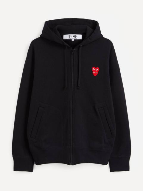Comme des Garçons PLAY Heart Logo Patch Zip-Up Hoodie