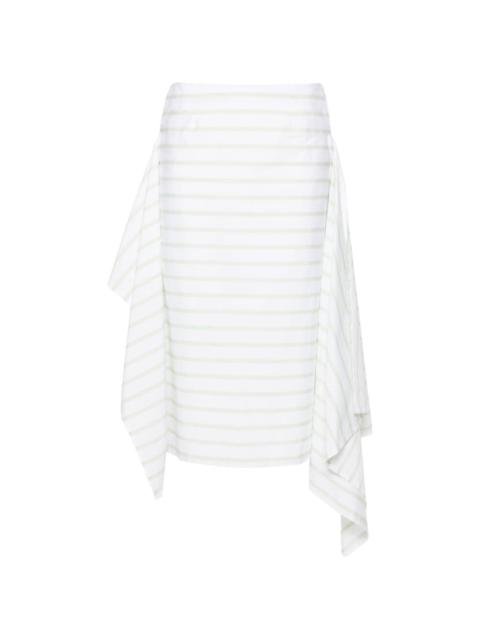 Plan C striped poplin skirt