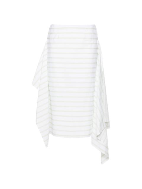 striped poplin skirt