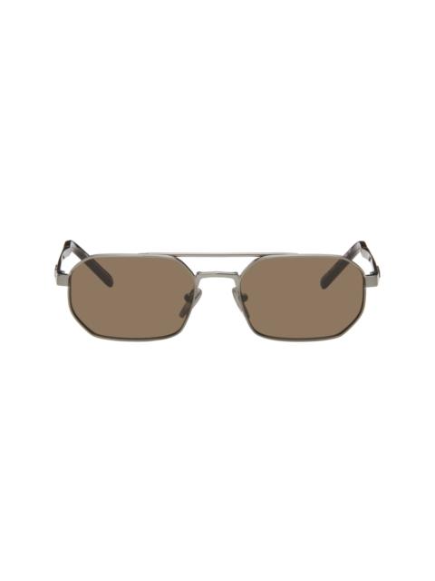 Prada Gunmetal Double Bridge Sunglasses