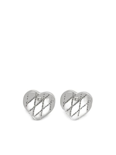 COACH heart design earrings