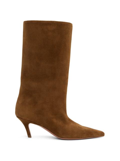 Amina Muaddi Brown Fiona 60 Boots