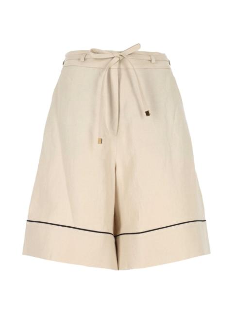 AGNONA piped tie-waist shorts