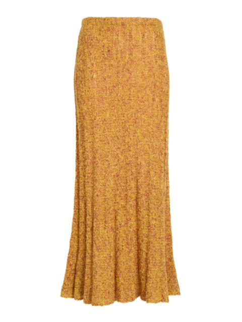 Proenza Schouler Joelle Mohair Blend Maxi Skirt burgundy