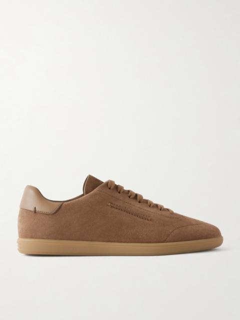 ZEGNA 232 Leather-Trimmed Suede Sneakers