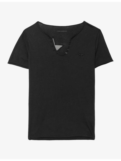 Zadig & Voltaire Star-Embellished Short-Sleeved Cotton-Jersey T-Shirt