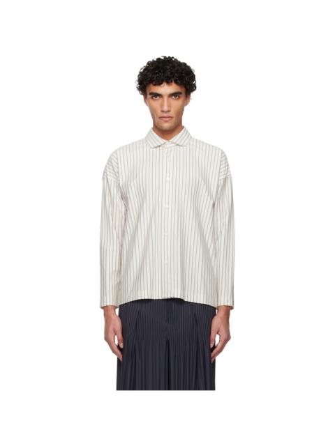 ISSEY MIYAKE White Stripe Jersey Shirt