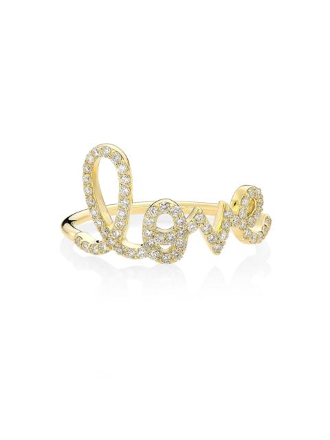 SYDNEY EVAN Women's 14K Yellow Gold & Diamond Large Love Ring - Yellow Gold