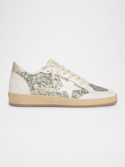Golden Goose Ball Star Glitter Leather Low-Top Sneakers