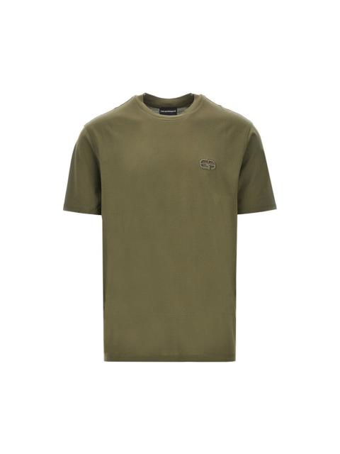 EMPORIO ARMANI LYOCELL-BLEND JERSEY T-SHIRT WITH EMBROIDERY