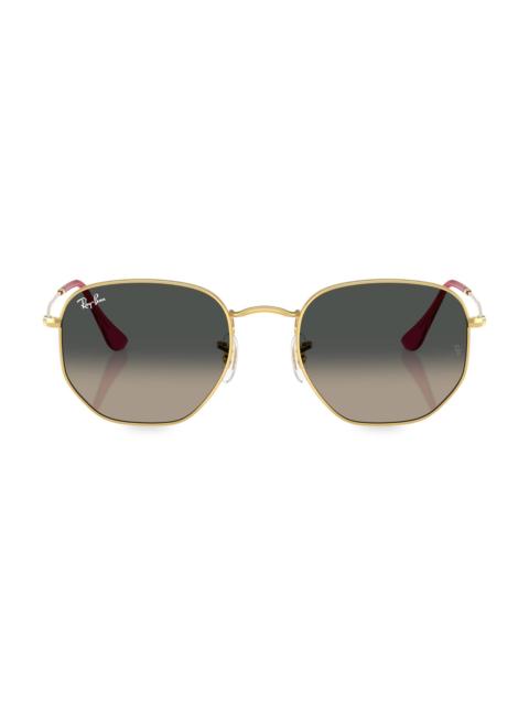 Ray-Ban Women's RB3694 55MM Geometric Sunglasses - Gradient Dark Grey Gold