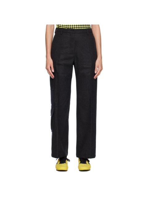WALES BONNER Gray Reverb Trousers