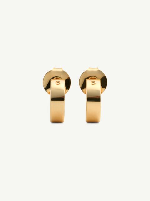 MM6 Maison Margiela Gold numeric hoop earrings