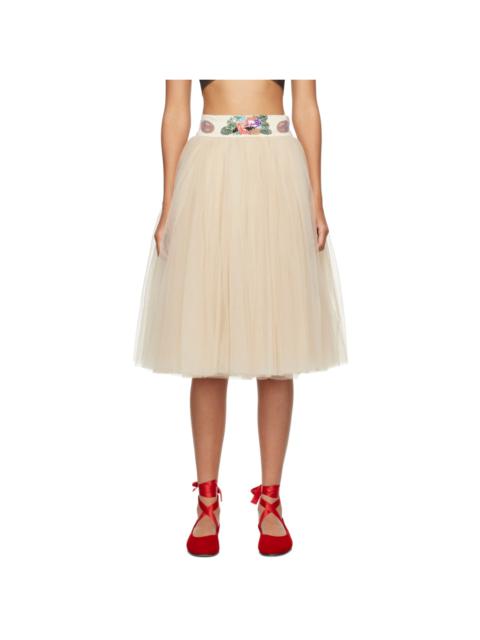BODE Beige Sunset Lily Midi Skirt