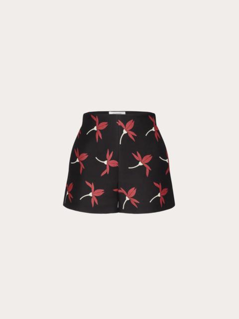 Valentino SHORTS IN PRINTED CREPE COUTURE
