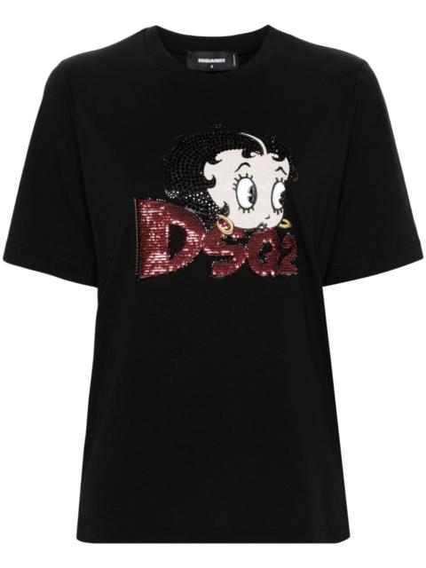 DSQUARED2 x Betty Boop 코튼 티셔츠