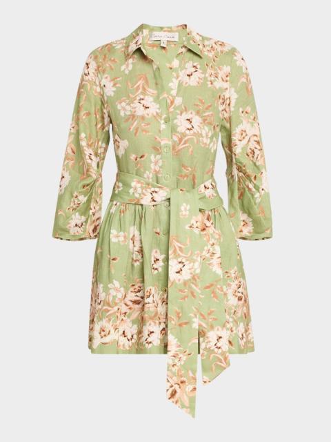 Cara Cara Raya Floral Button-Front Mini Dress