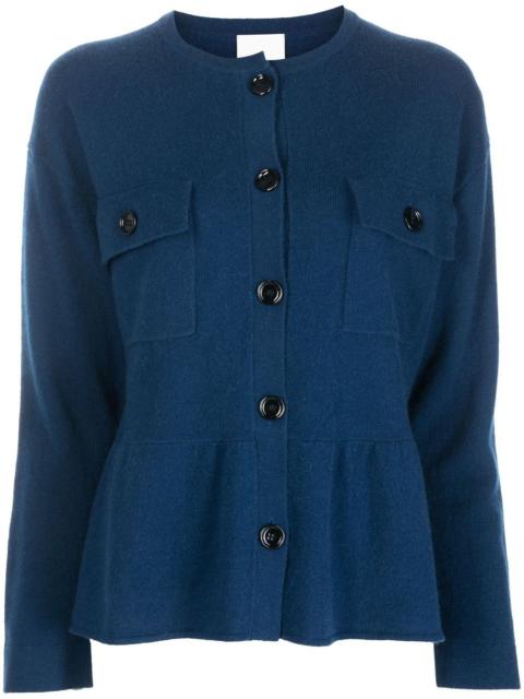 Allude fine-knit buttoned cardigan