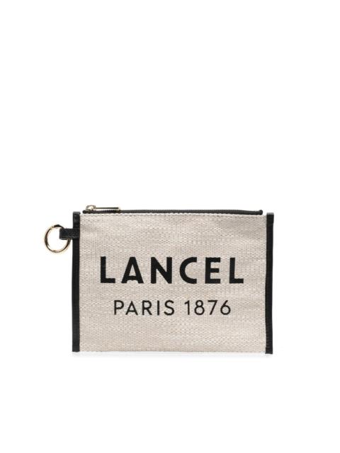 LANCEL logo-print clutch bag