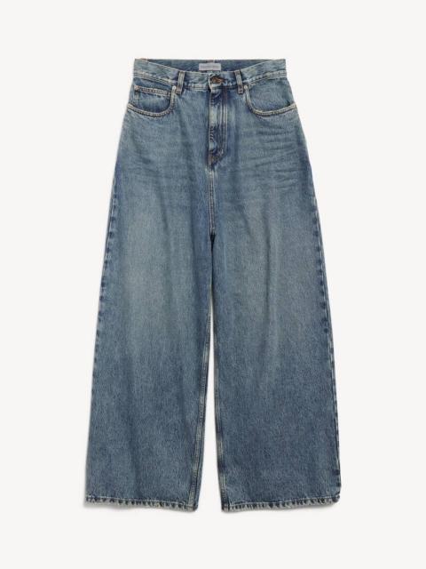 BALENCIAGA Women's Low Crotch Baggy Jeans in Dirty Vintage Blue