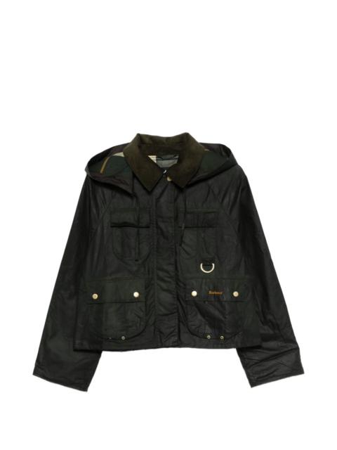 Barbour Liza Wax zip-up hooded jacket