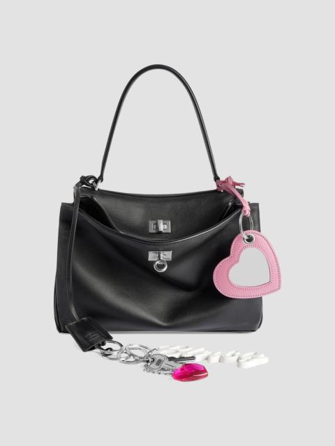 BALENCIAGA Women's Rodeo Small Handbag Used Effect with One Charm - Black