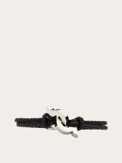 Bracelet with intertwined Gancini - Size 19