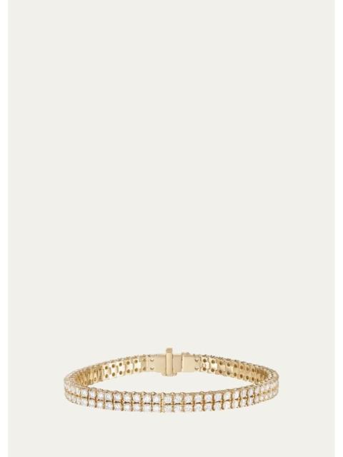 MELISSA KAYE Lenox Two Row Diamond Tennis Bracelet