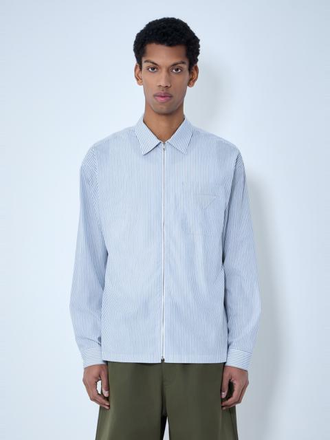 Zip-Front Stripe Shirt