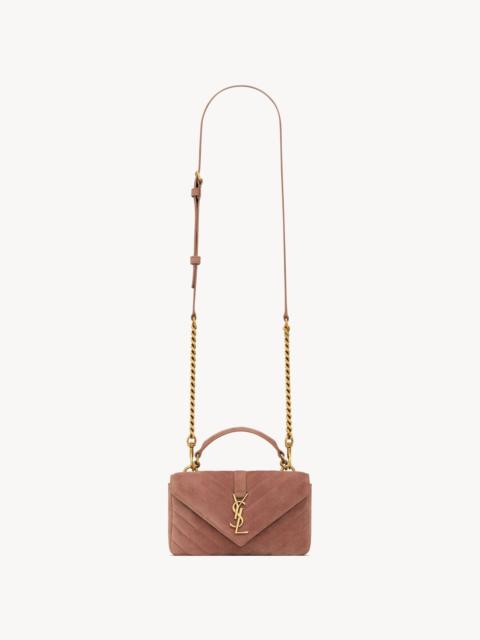SAINT LAURENT COLLEGE MINI IN SUEDE