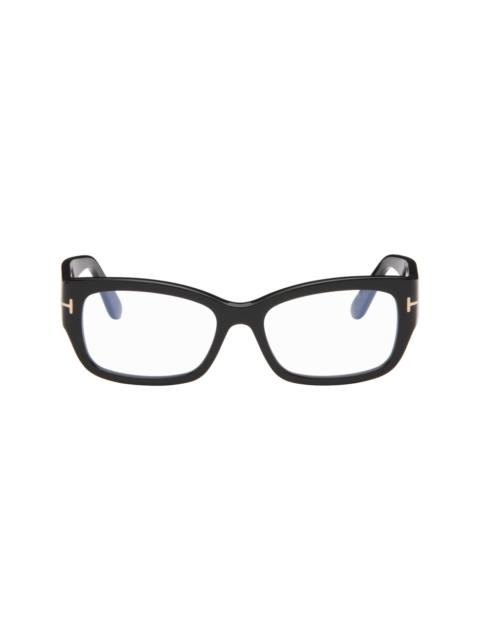 TOM FORD Black Rectangular Blue Light Glasses