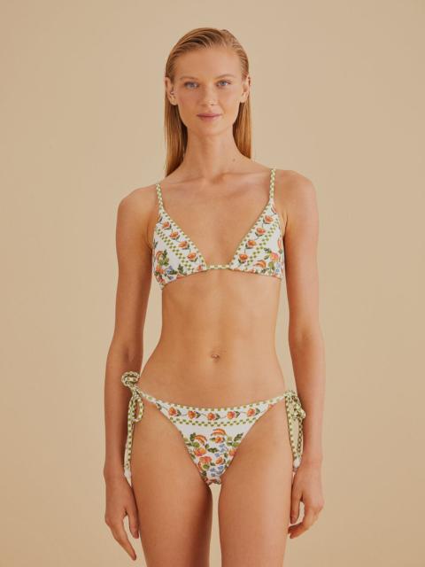 FARM RIO White Banana Vitamin Side Tie Bikini Bottom