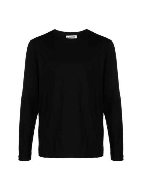 long-sleeve cotton T-shirt