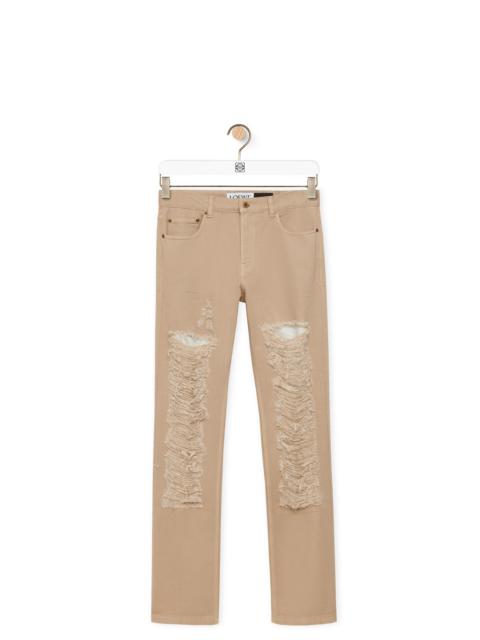 Loewe Ripped trousers in cotton