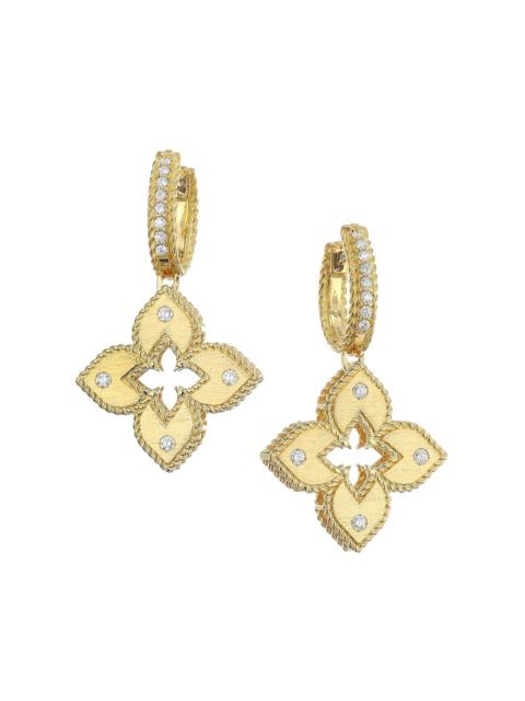 ROBERTO COIN Women's Venetian Princess 18K Yellow Gold & 0.23 TCW Diamond Huggie Drop Earrings - Gold