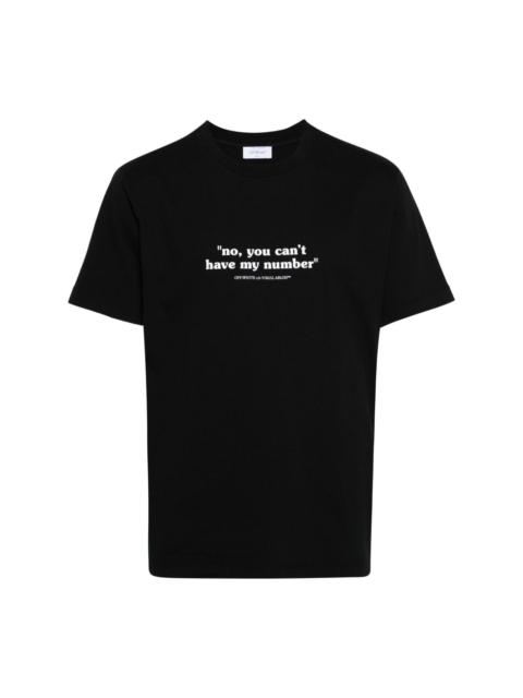 slogan-print cotton T-shirt