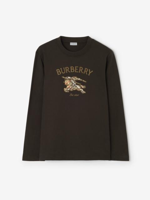 Burberry Knight Check Cotton Long-sleeve T-shirt