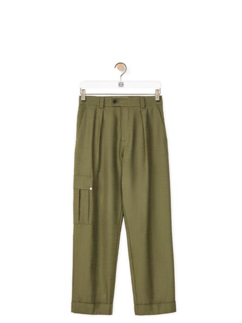 Loewe Cropped cargo trousers in cotton
