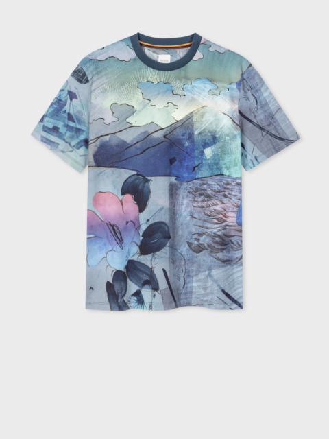 Paul Smith 'Narcissus' Print Cotton T-Shirt