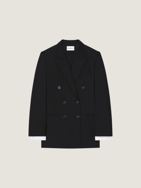 Givenchy DOUBLE-BREASTED SLASHED JACKET IN WOOL AND MOHAIR