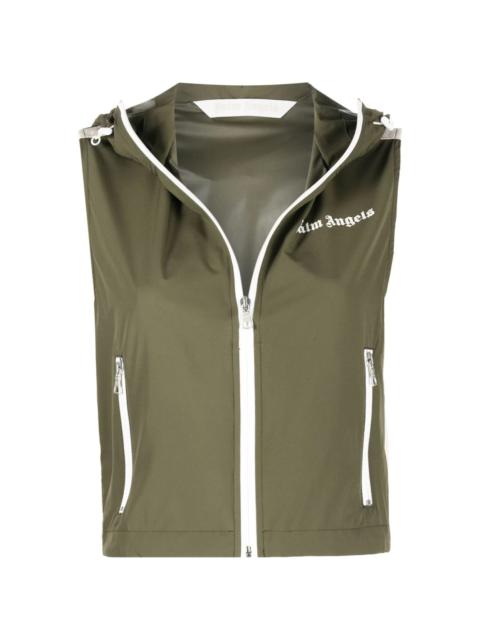 Palm Angels sleeveless hooded jacket