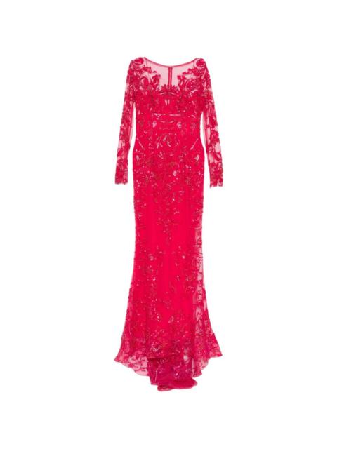 ZUHAIR MURAD lace-embellished fishtail gown