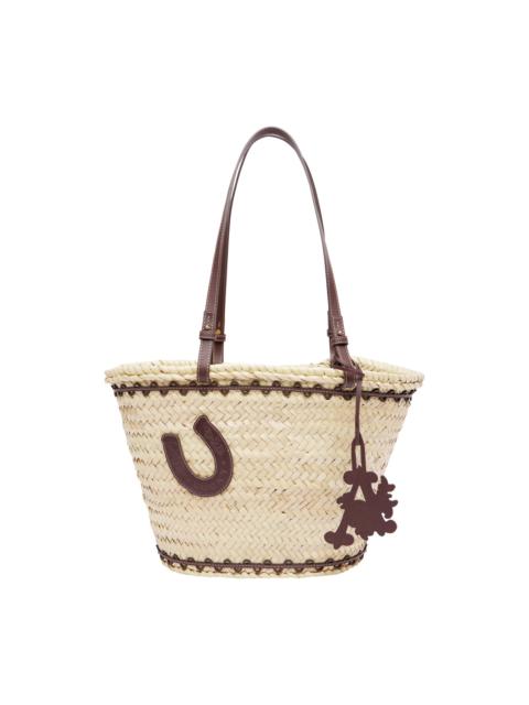 ALÉMAIS Ace Leather Patch Midi Basket